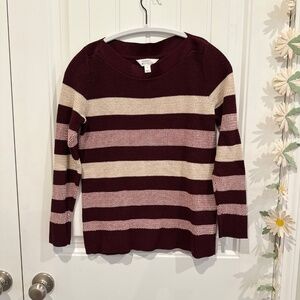 🧥 Market & Spruce Striped Sweater – Size Small